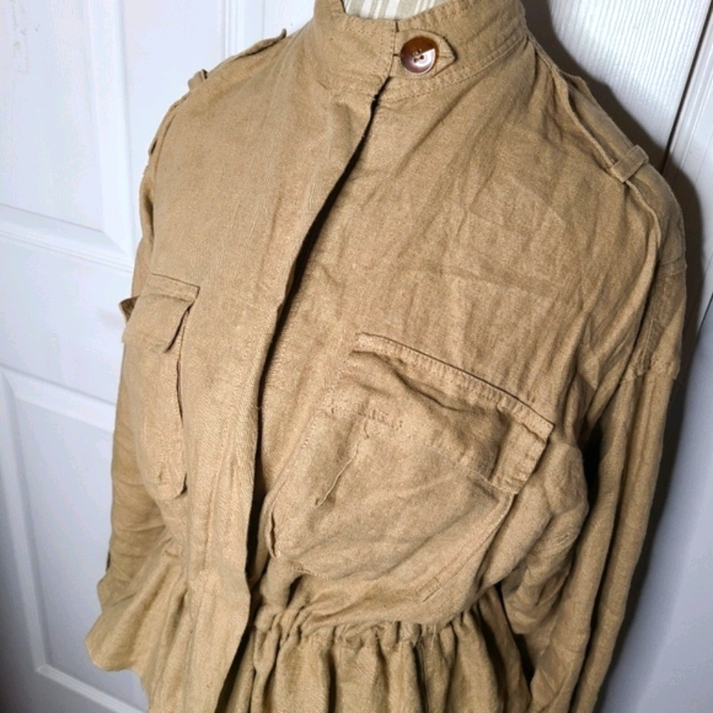 Zara Linen Basic Utility Jacket - image 4